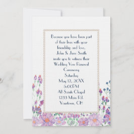 Aquarellgarten mit Perlen Einladung