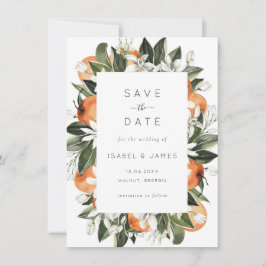 Aquarellgarten Orange Blossom Botanischer Garten Save The Date