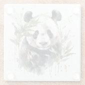 Aquarellgarten Panda Glasuntersetzer (Rückseite)