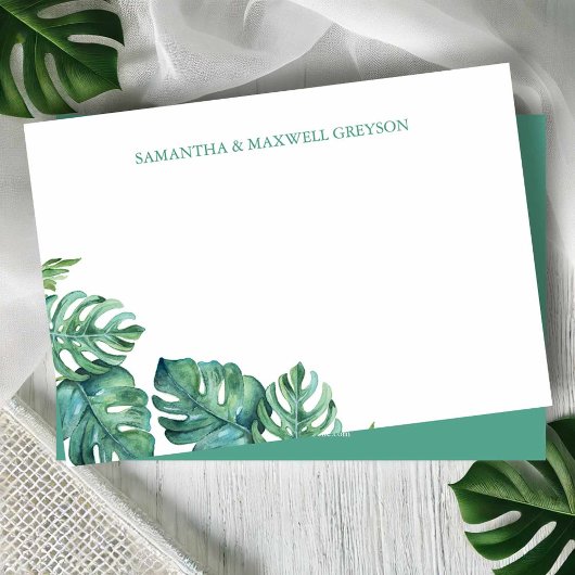 Aquarellgarten Personalisiert Stationery Mitteilungskarte