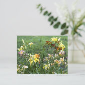 Aquarellgarten Postkarte (Stehend Vorderseite)