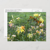 Aquarellgarten Postkarte (Vorne/Hinten)