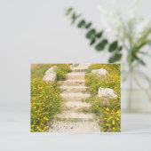 Aquarellgarten Postkarte (Stehend Vorderseite)