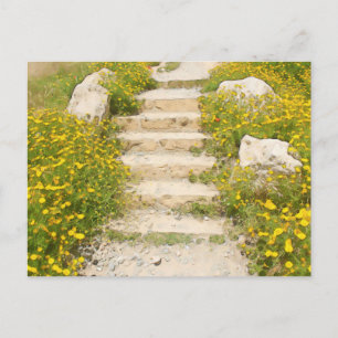 Aquarellgarten Postkarte