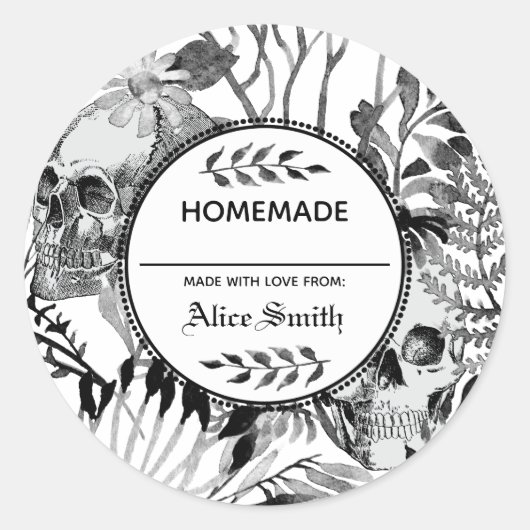 Aquarellgarten Runder Aufkleber (Vorderseite)