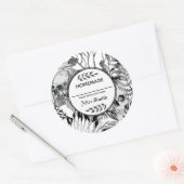 Aquarellgarten Runder Aufkleber (Umschlag)