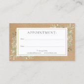 Aquarellgarten Rustikale Kraft Stellenkarte Visitenkarte (Vorderseite)