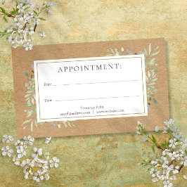 Aquarellgarten Rustikale Kraft Stellenkarte Visitenkarte