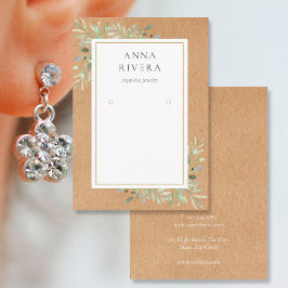 Aquarellgarten Rustikale Ohrensichtkarte Visitenkarte