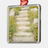 Aquarellgarten Silbernes Ornament (Links)