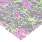 Aquarellgarten Sonnenaufgang mit violetten Blumen Tischdecke (Schrägansicht)