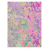 Aquarellgarten Sonnenaufgang mit violetten Blumen Tischdecke (Vorderseite)