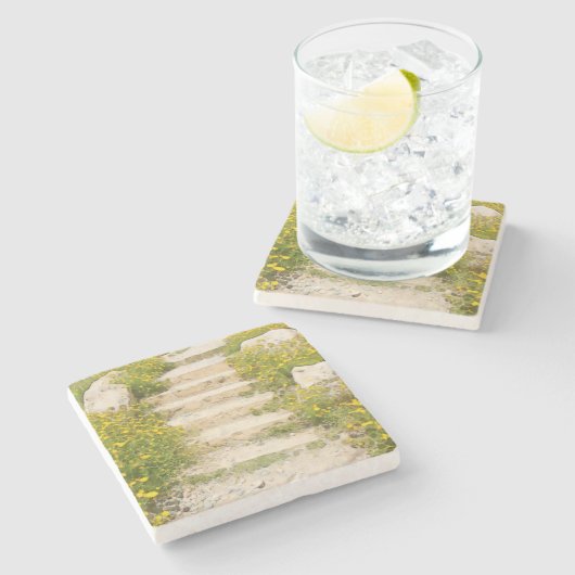 Aquarellgarten Steinuntersetzer (Seitenansicht)