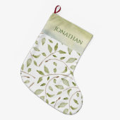 Aquarellgarten Typografie Landurlaub Großer Weihnachtsstrumpf (Vorderansicht (hängend))