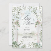 Aquarellgartendusche Einladung (Vorderseite)