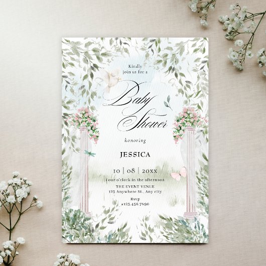 Aquarellgartendusche Einladung