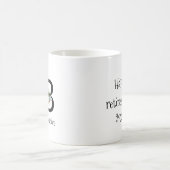 Aquarellgartenmonogramm-Pensionskaffee Tasse (Mittel)