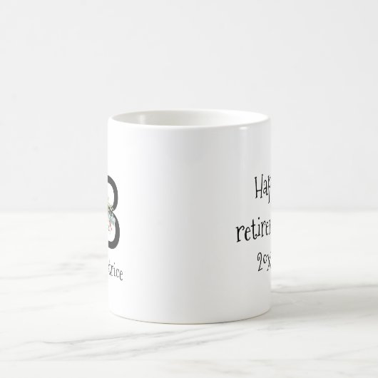 Aquarellgartenmonogramm-Pensionskaffee Tasse (Mittel)