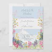 Aquarellgebirge mit Wildblume Einladung (Vorderseite)