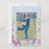 Aquarellgebirge mit Wildblume Einladung (Rückseite)