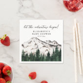 Aquarellgebirge Pinienwald Kinderdusche Serviette (Beispiel)