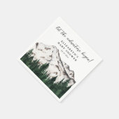 Aquarellgebirge Pinienwald Kinderdusche Serviette (Ecke)