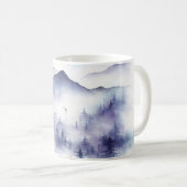 Aquarellgebirge, Winterlandschaft Kaffeetasse (VorderseiteRechts)
