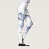 Aquarellgebirge, Winterlandschaft Leggings (Rechts)