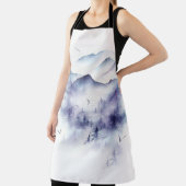 Aquarellgebirge, Winterlandschaft Schürze (InSitu)