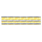 Aquarellgelb, grau, Streifen Kurzer Tischläufer (Horizontal)