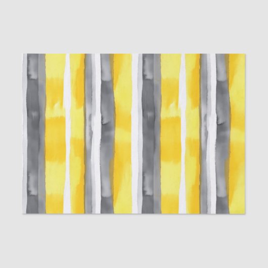 Aquarellgelb, grau, Streifen Seidenpapier (Vorderseite)