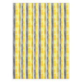 Aquarellgelb, grau, Streifen Tischdecke (Vorderseite)