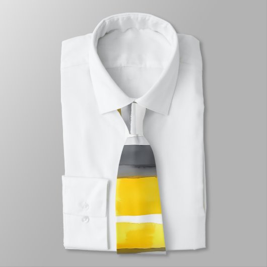 Aquarellgelb, grau, weiß gestreifter Nackenstift Krawatte (Gebunden)
