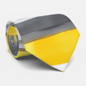 Aquarellgelb, grau, weiß gestreifter Nackenstift Krawatte (Gerollt)