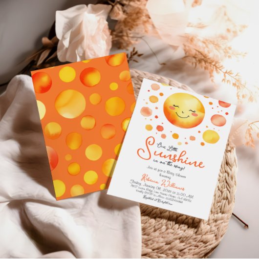 Aquarellgelb Kleine Sonnenschirmdusche Einladung