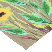 Aquarellgelbe Blumen auf Burlap Kurzer Tischläufer (Ecke)