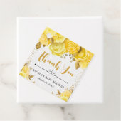 Aquarellgelbe Glam Rose Kinderdusche Geschenkanhänger (Beispiel)