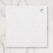 Aquarellgelbe Glam Rose Kinderdusche Geschenkanhänger (Rückseite)