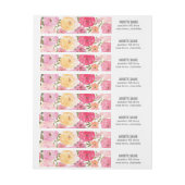 Aquarellgelbe rosa Blume Chic Wedding (Bogen)