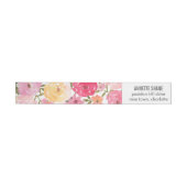 Aquarellgelbe rosa Blume Chic Wedding (Person)