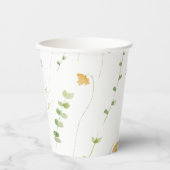 Aquarellgelbe Rosa Wildblume Kinderdusche Pappbecher (Vorderseite)