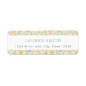 Aquarellgelbe Rücksendeadresse (Vorne)