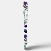 Aquarellgelbe violette Blumen Nahtloses Muster Case-Mate iPhone Hülle (Rückseite / Links)