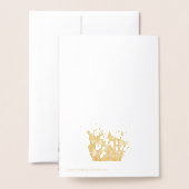 Aquarellgelber Blumengarten mit Foto Hochzeit Folienkarte (Rückseite mit Umschlag)