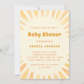 Aquarellgelber Sonnenscheinwerfer mit neutraler So Einladung (Vorderseite)