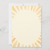 Aquarellgelber Sonnenscheinwerfer mit neutraler So Einladung (Rückseite)