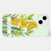 Aquarellgelber Tag Lilies Blumenbilder Case-Mate iPhone Hülle (Rückseite (Horizontal))