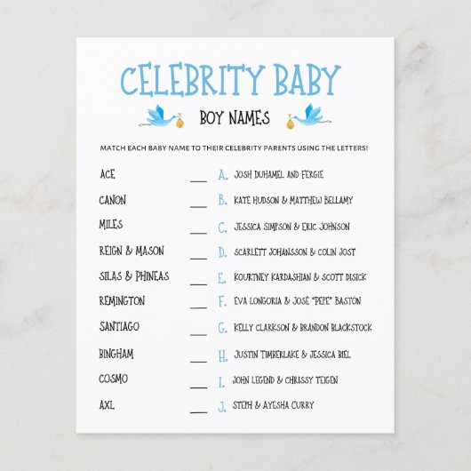 Aquarellgeschlecht offenbart Celebrity Baby Boy Na (Vorderseite)