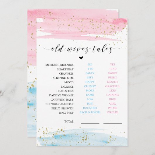 Aquarellgeschlecht zeigt Alte Ehefrauen Erzählspie (Vorne/Hinten)