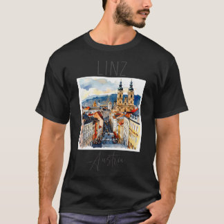 Aquarellgestaltung Linz - Österreich T-Shirt